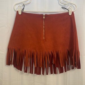 Fringe Mini Skirt